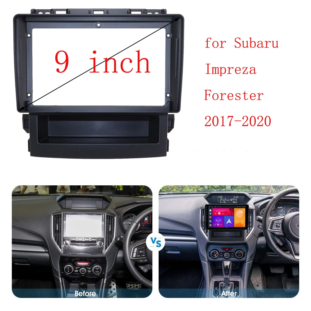 Автомобильные аксессуары 2 Din 9 дюймов радио Fascia DVD GPS MP5 панель Рамка для Subaru Impreza Forester 2017-2020
Автомобильные аксессуары 2 Din 9 дюймов радио Fascia DVD GPS MP5 панель Рамка для Subaru Impreza Forester 2017-2020