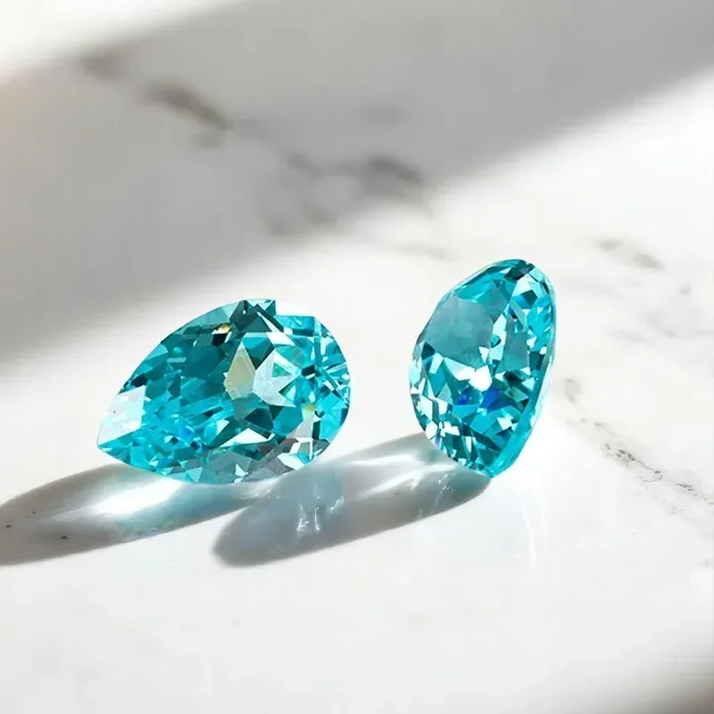 Lab Grown Paraiba Pear Cut Gemstone for DIY Advanced Jewelry Making Inlay Ring Necklace Bracelet Selectable AGL Certificate
Lab Grown Paraiba Pear Cut Gemstone for DIY Advanced Jewelry Making Inlay Ring Necklace Bracelet Selectable AGL Certificate