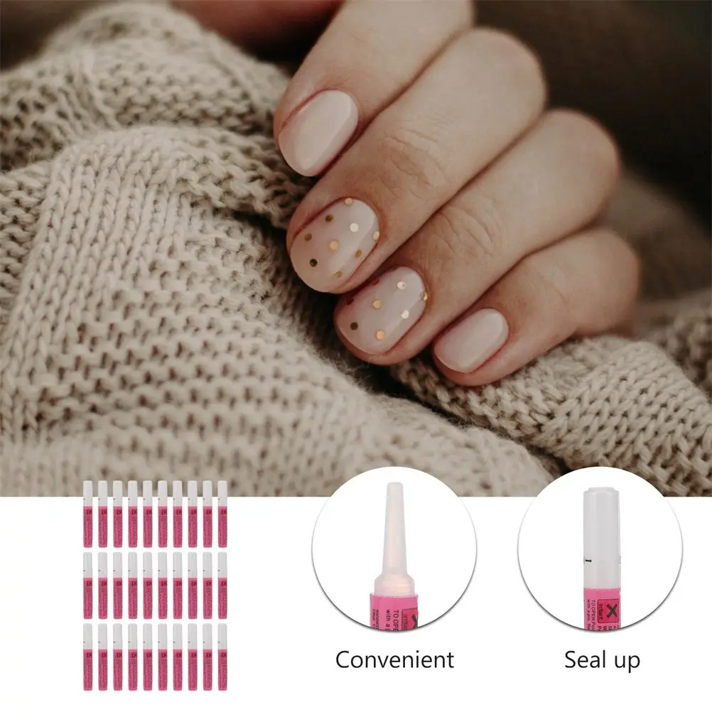 30Pcs Nail Art Glue Premium Safe Formula Fast-Sticking Long-Lasting for DIY Manicure Professional Salon Home Use Quick-Drying
30Pcs Nail Art Glue Premium Safe Formula Fast-Sticking Long-Lasting for DIY Manicure Professional Salon Home Use Quick-Drying