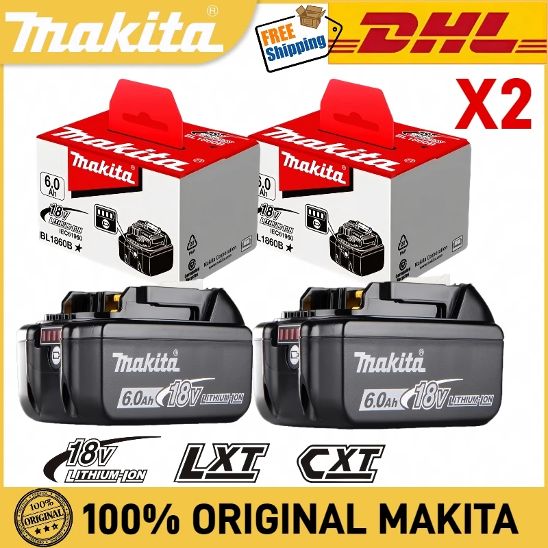 100% Genuine Makita 18V BL1860B 6.0Ah Rechargeable Lithium battery, for Makita 18V BL130B BL1840B BL1850B power tool Battery
100% Genuine Makita 18V BL1860B 6.0Ah Rechargeable Lithium battery, for Makita 18V BL130B BL1840B BL1850B power tool Battery