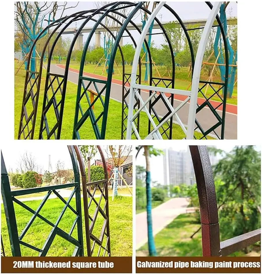 Black Metal Garden Arch Arbor for Climbing Plants - Iron Trellis Pergola Support, Outdoor Patio Décor, W11.8 x H7.5 ft, Perfect
Black Metal Garden Arch Arbor for Climbing Plants - Iron Trellis Pergola Support, Outdoor Patio Décor, W11.8 x H7.5 ft, Perfect