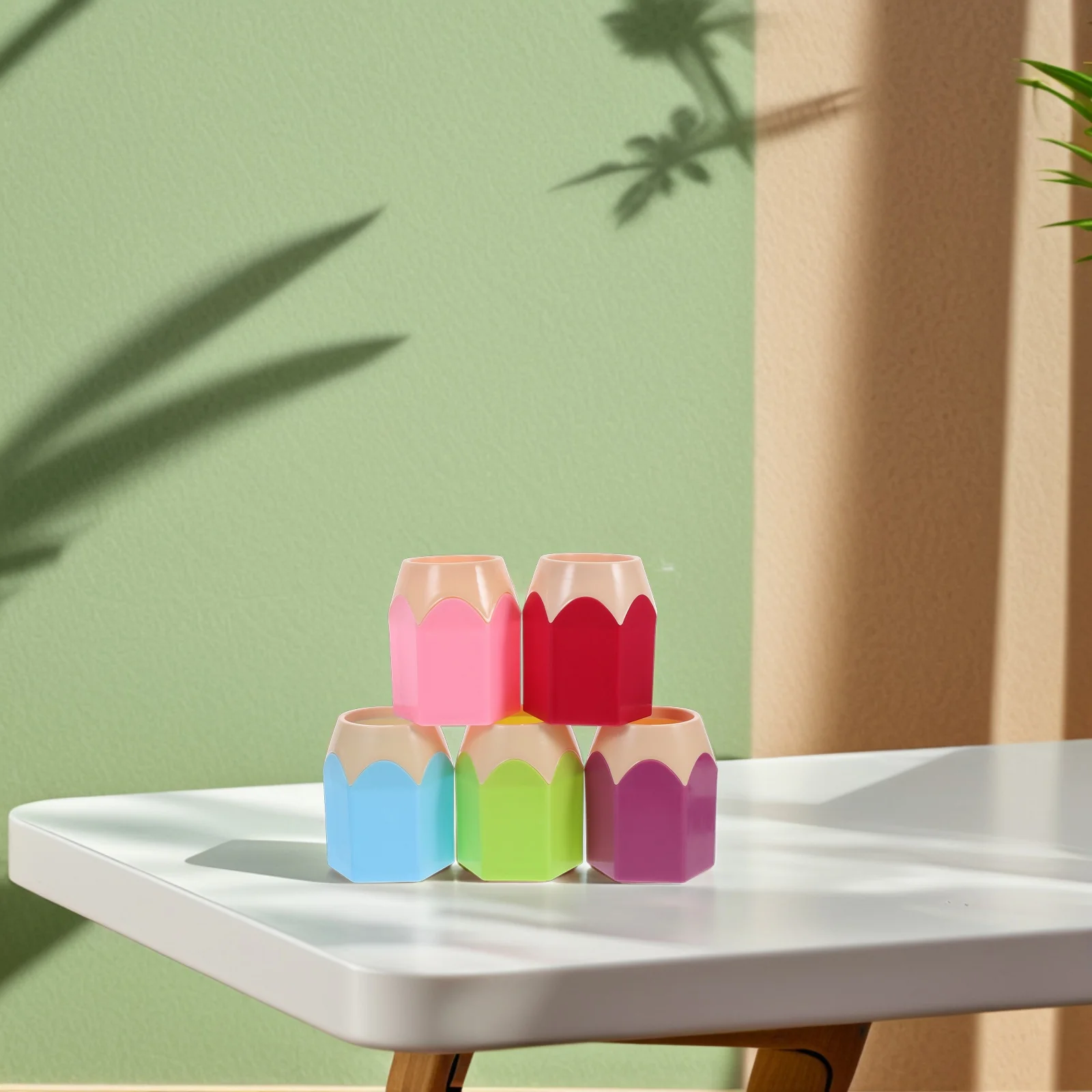 5Pcs Color Block Pen Holder Stable Desktop Organizer Storage for Pencils Makeup Brushes Pencil Holder Pencil Holders 
5Pcs Color Block Pen Holder Stable Desktop Organizer Storage for Pencils Makeup Brushes Pencil Holder Pencil Holders