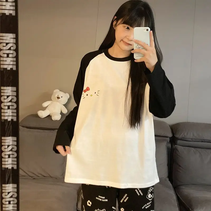 Hello Kitty Women's Fall Winter Cotton Pajama Set Long Sleeve Round Neck Outdoor-Ready Comfy Home Loungewear
Hello Kitty Women's Fall Winter Cotton Pajama Set Long Sleeve Round Neck Outdoor-Ready Comfy Home Loungewear