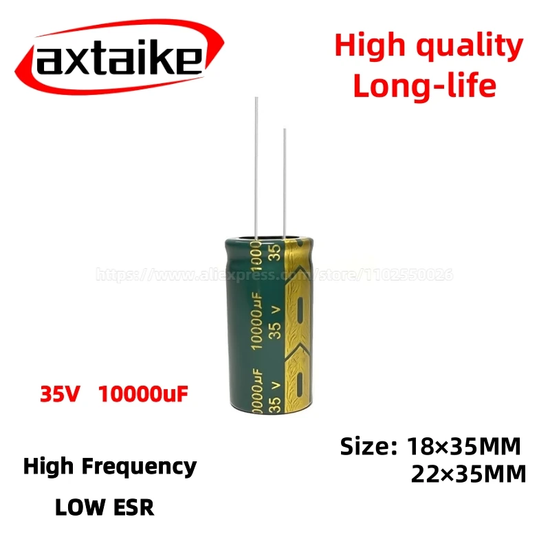 2PCS 35V10000uF Aluminum Capacitor, High Frequency Low ESR 105°C Radial for Power Supply Long-life 18×35MM 22×35MM
2PCS 35V10000uF Aluminum Capacitor, High Frequency Low ESR 105°C Radial for Power Supply Long-life 18×35MM 22×35MM
