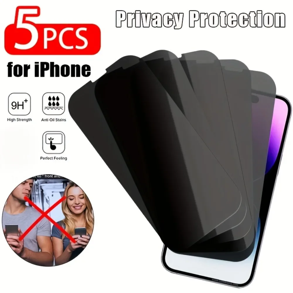 5Pcs Privacy Tempered Glass Screen Protector Suitable for iPhone 15 16 Pro Max 14 13 12 11 Pro Mini 15 16 Plus XR XS Max Glass
5Pcs Privacy Tempered Glass Screen Protector Suitable for iPhone 15 16 Pro Max 14 13 12 11 Pro Mini 15 16 Plus XR XS Max Glass
