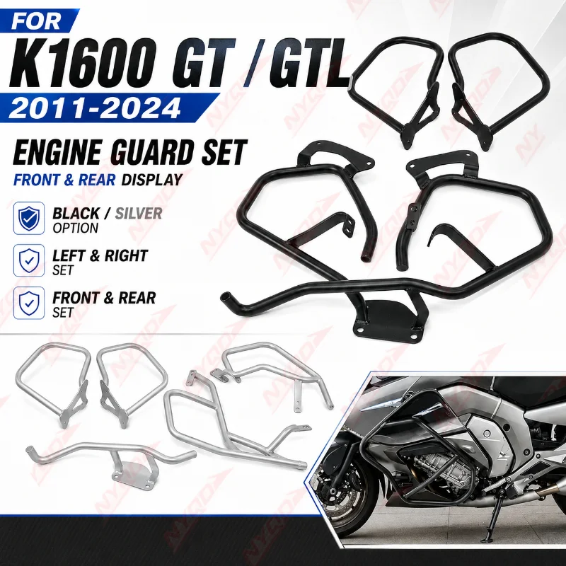 For BMW K1600 GT/GTL 2011-2024 Modified Bumper Engine Protection Bars Front and rear bars
For BMW K1600 GT/GTL 2011-2024 Modified Bumper Engine Protection Bars Front and rear bars