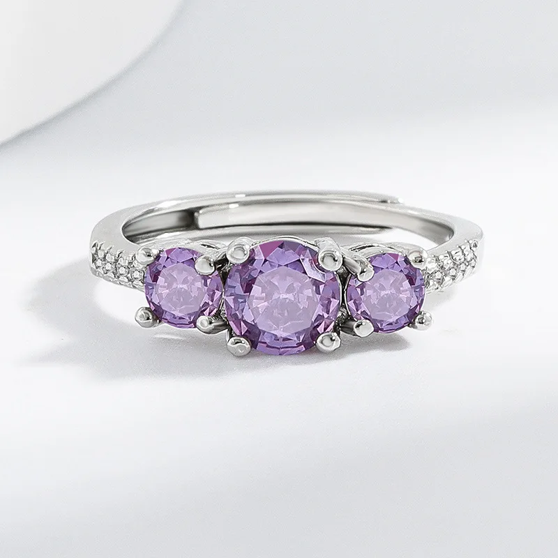 Изысканное модное кольцо из стерлингового серебра 925 пробы с фиолетовым цирконом, подарок на день рождения, помолвку, годовщину свадьбы
Изысканное модное кольцо из стерлингового серебра 925 пробы с фиолетовым цирконом, подарок на день рождения, помолвку, годовщину свадьбы