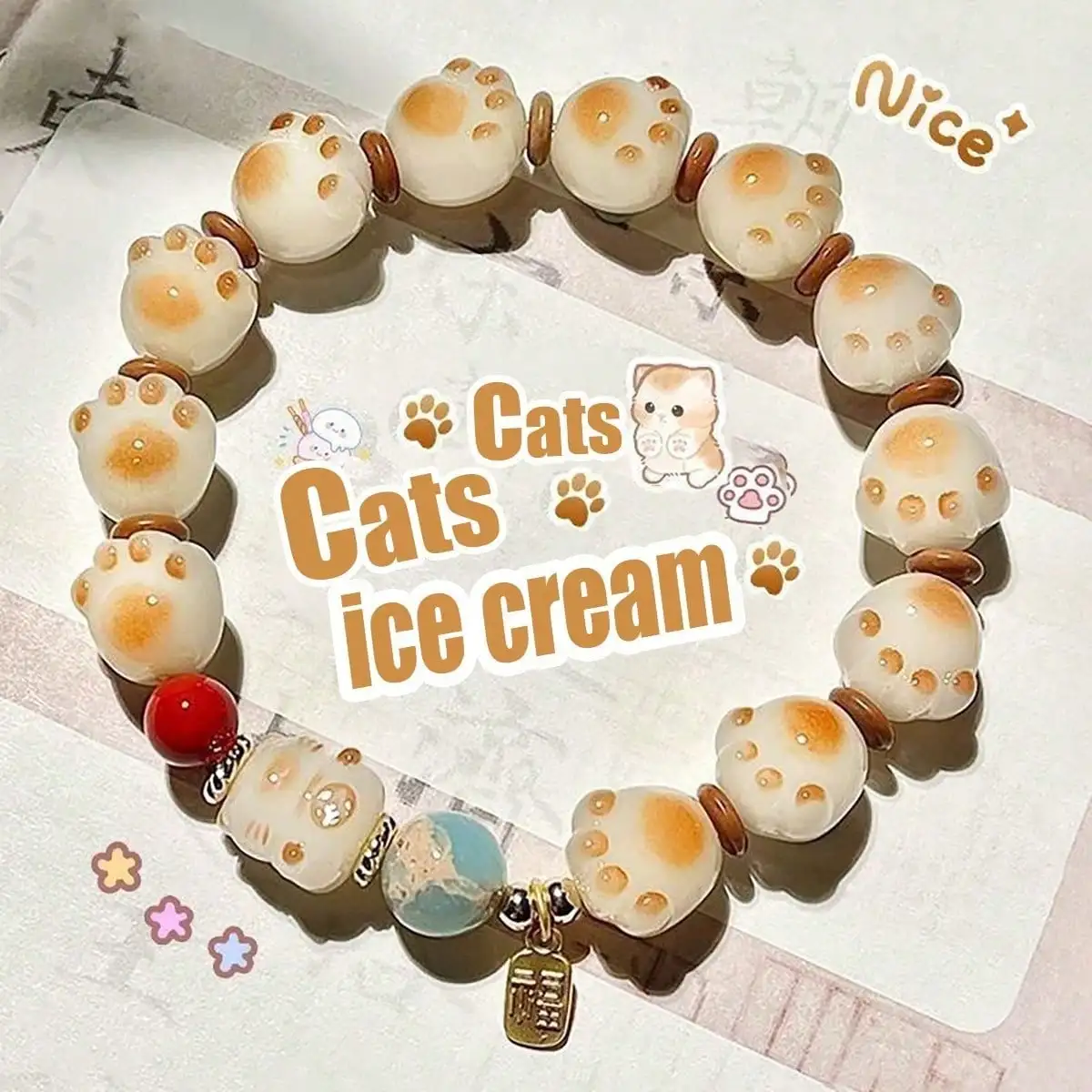 Lucky Cat Paw Bracelet – Petite Beaded Charm, Cute Gift for Her &Sweet & Dainty Style &Niche & Artistic Design
Lucky Cat Paw Bracelet – Petite Beaded Charm, Cute Gift for Her &Sweet & Dainty Style &Niche & Artistic Design