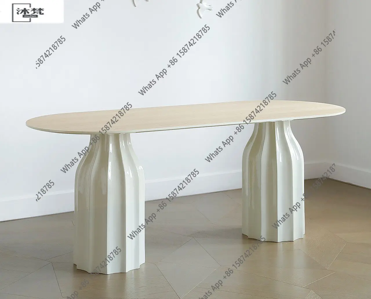French light luxury dining table cream style oval solid wood dining table modern simple restaurant home
French light luxury dining table cream style oval solid wood dining table modern simple restaurant home