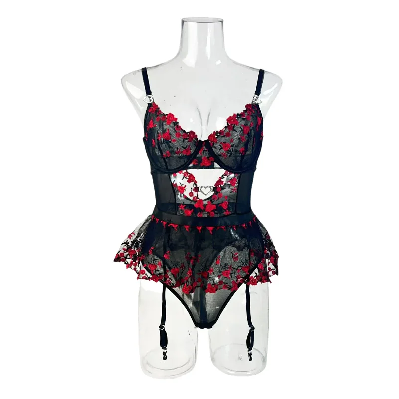 New Erotic Western Style Rose Floral Embroidery Featuring Sensual See Through Slim Fit Alluring Exquisite Erotic Bodysuit
New Erotic Western Style Rose Floral Embroidery Featuring Sensual See Through Slim Fit Alluring Exquisite Erotic Bodysuit