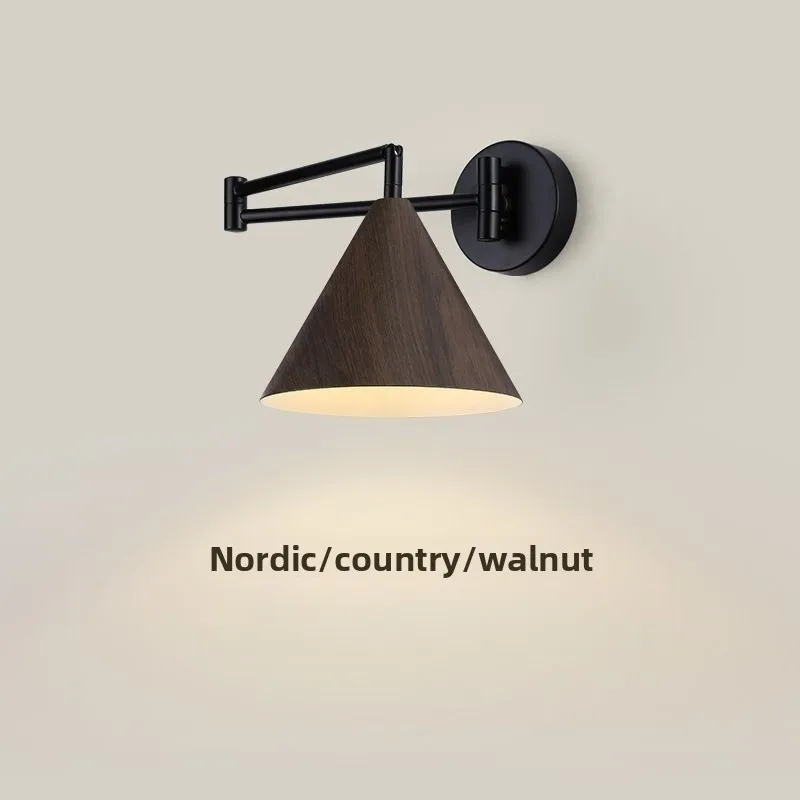 Nordic wall lamp, bedroom bedside, for B & B and hotel, walnut color aisle living room background wall wall lamp
Nordic wall lamp, bedroom bedside, for B & B and hotel, walnut color aisle living room background wall wall lamp