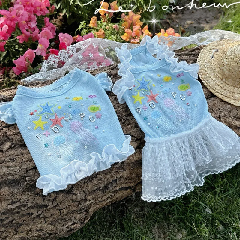 Summer New Blue Handmade Pet Dog Clothes Cotton Beathable Cute Print Vest Skirts for Small Medium Dog Chihuahua Puppy Clothing
Summer New Blue Handmade Pet Dog Clothes Cotton Beathable Cute Print Vest Skirts for Small Medium Dog Chihuahua Puppy Clothing
