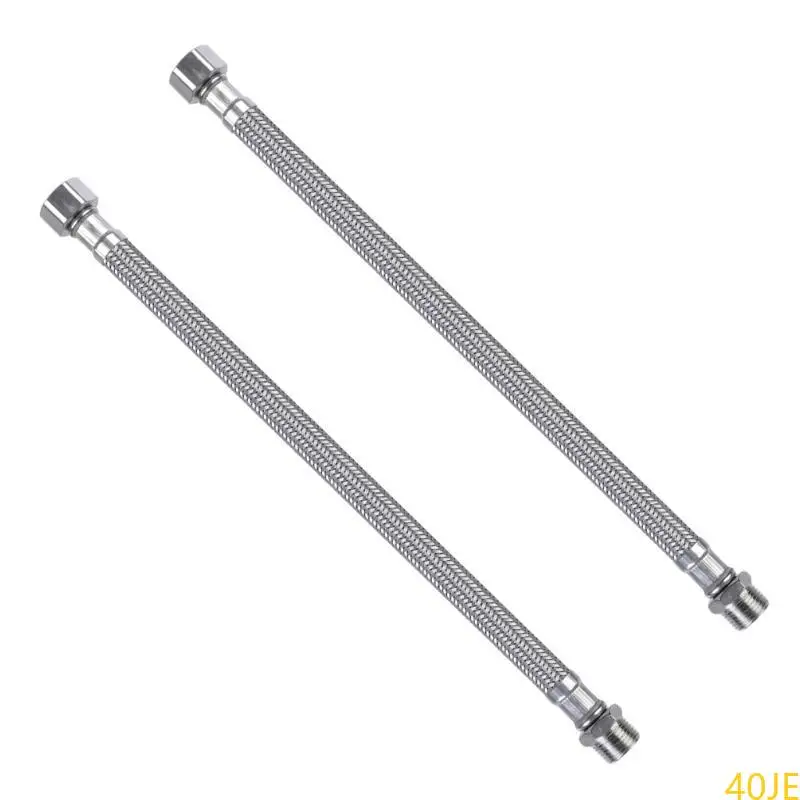40JE 2 Pack 304 Stainless Steel Extension Hose 3/8 Inch with Silicone Seal for Leak Prevention Faucet and Valves Connection
40JE 2 Pack 304 Stainless Steel Extension Hose 3/8 Inch with Silicone Seal for Leak Prevention Faucet and Valves Connection