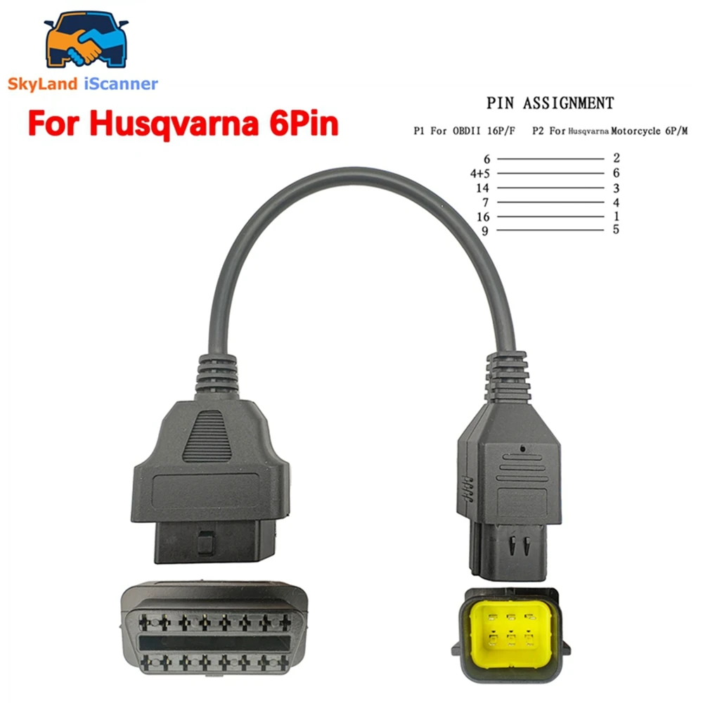 New For Husqvarna 6Pin OBD Motorcycle Diagnostic Cable For Husqvarna 6Pin To OBD2 16 Pin Cable Connector Cable OBD Cable Adapter
New For Husqvarna 6Pin OBD Motorcycle Diagnostic Cable For Husqvarna 6Pin To OBD2 16 Pin Cable Connector Cable OBD Cable Adapter