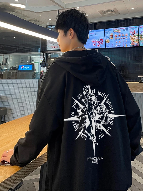 Мужская толстовка большого размера с американским буквенным принтом, модная свободная толстовка с капюшоном, открытый кардиган, верхняя одежда для осени
Мужская толстовка большого размера с американским буквенным принтом, модная свободная толстовка с капюшоном, открытый кардиган, верхняя одежда для осени