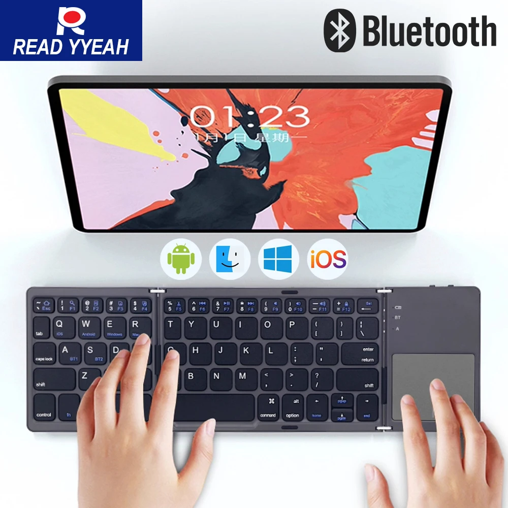 Three Folding Keyboard For iPad Android Windows iOS Laptop Phones Tablets Computers Multiple Devices Bluetooth Wireless Keyboard
Three Folding Keyboard For iPad Android Windows iOS Laptop Phones Tablets Computers Multiple Devices Bluetooth Wireless Keyboard