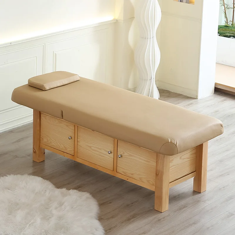 Contemporary Massage Salon Bed Three Wooden Storage Compartments Leather Upholstered Manually Adjustable Head
Contemporary Massage Salon Bed Three Wooden Storage Compartments Leather Upholstered Manually Adjustable Head