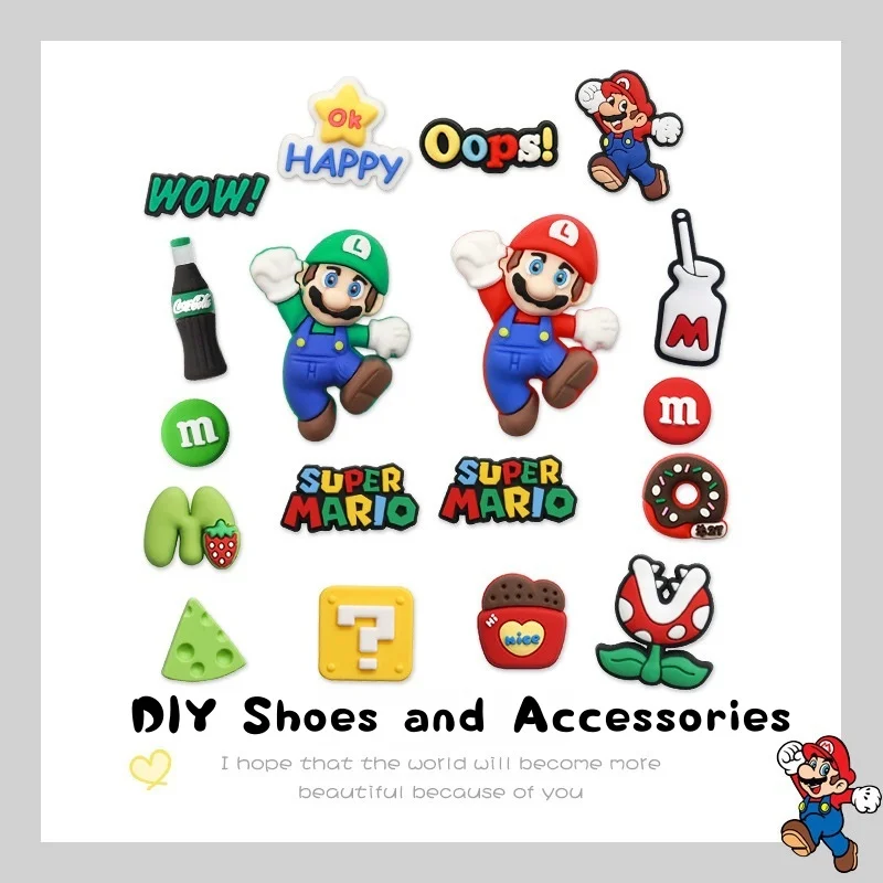 New JIBBITZ Mario Series Shoe Ornaments For Clogs Cute Cartoon Anime Shoe Buckle Cute Sandal Accessories Detachable Shoe Buckle
New JIBBITZ Mario Series Shoe Ornaments For Clogs Cute Cartoon Anime Shoe Buckle Cute Sandal Accessories Detachable Shoe Buckle