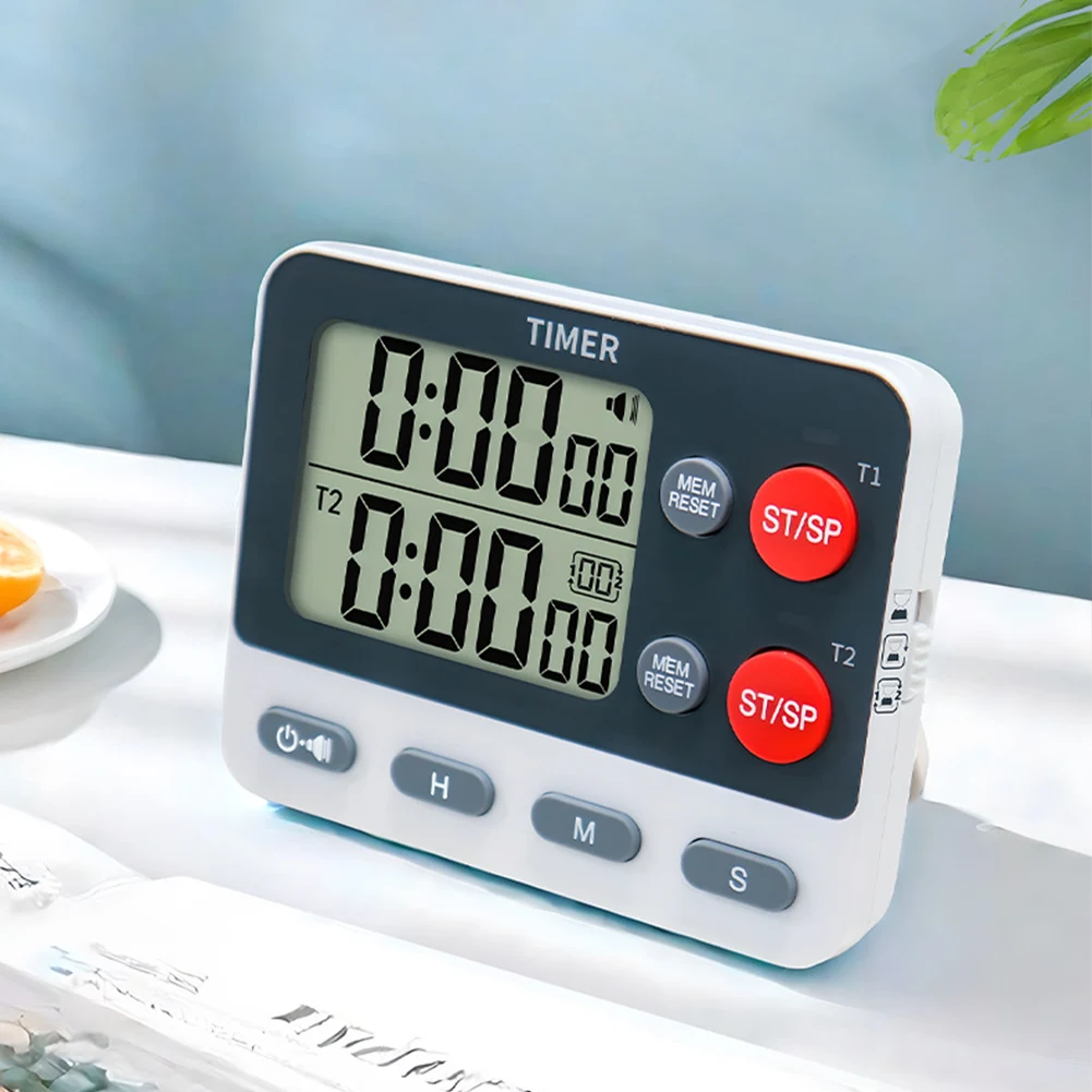 Dual Digital Timer Multifunctional 3 Channel Timer with Memory Function Cooking Timer Portable for Gym Office Laboratory
Dual Digital Timer Multifunctional 3 Channel Timer with Memory Function Cooking Timer Portable for Gym Office Laboratory