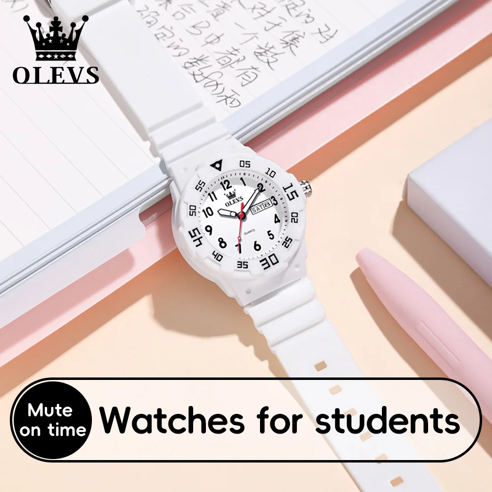 OLEVS 5659 Casual Simple Student Watches for Girl Dual Calendar Waterproof Silicone Strap Women's Quartz Wristwatch
OLEVS 5659 Casual Simple Student Watches for Girl Dual Calendar Waterproof Silicone Strap Women's Quartz Wristwatch
