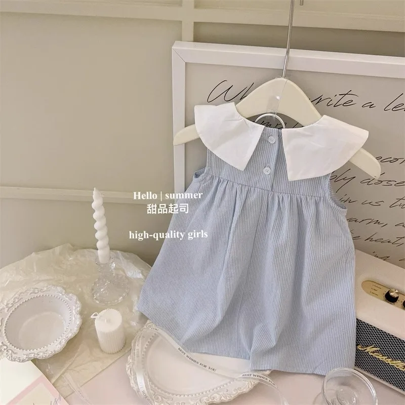 new children clothes baby girls princess Dress summer 3-8 old kids Sleeveless 90-140 blue fashion striped baby clothes
new children clothes baby girls princess Dress summer 3-8 old kids Sleeveless 90-140 blue fashion striped baby clothes