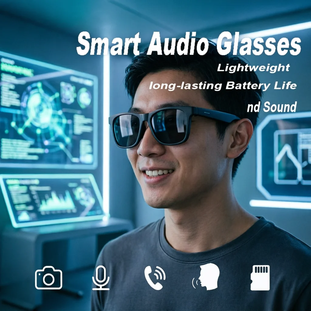 AI Smart Glasses Bluetooth Call Wireless Headphone Touch Control Remote Photography Voice Assistant Smart Eyewear for Men Women
AI Smart Glasses Bluetooth Call Wireless Headphone Touch Control Remote Photography Voice Assistant Smart Eyewear for Men Women
