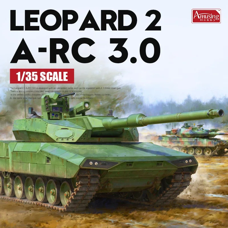 Комплект пластиковой масштабной модели для хобби, 35A062 Leopard 2 A-RC 3.0, главный боевой танк 4-го поколения 1/35
Комплект пластиковой масштабной модели для хобби, 35A062 Leopard 2 A-RC 3.0, главный боевой танк 4-го поколения 1/35