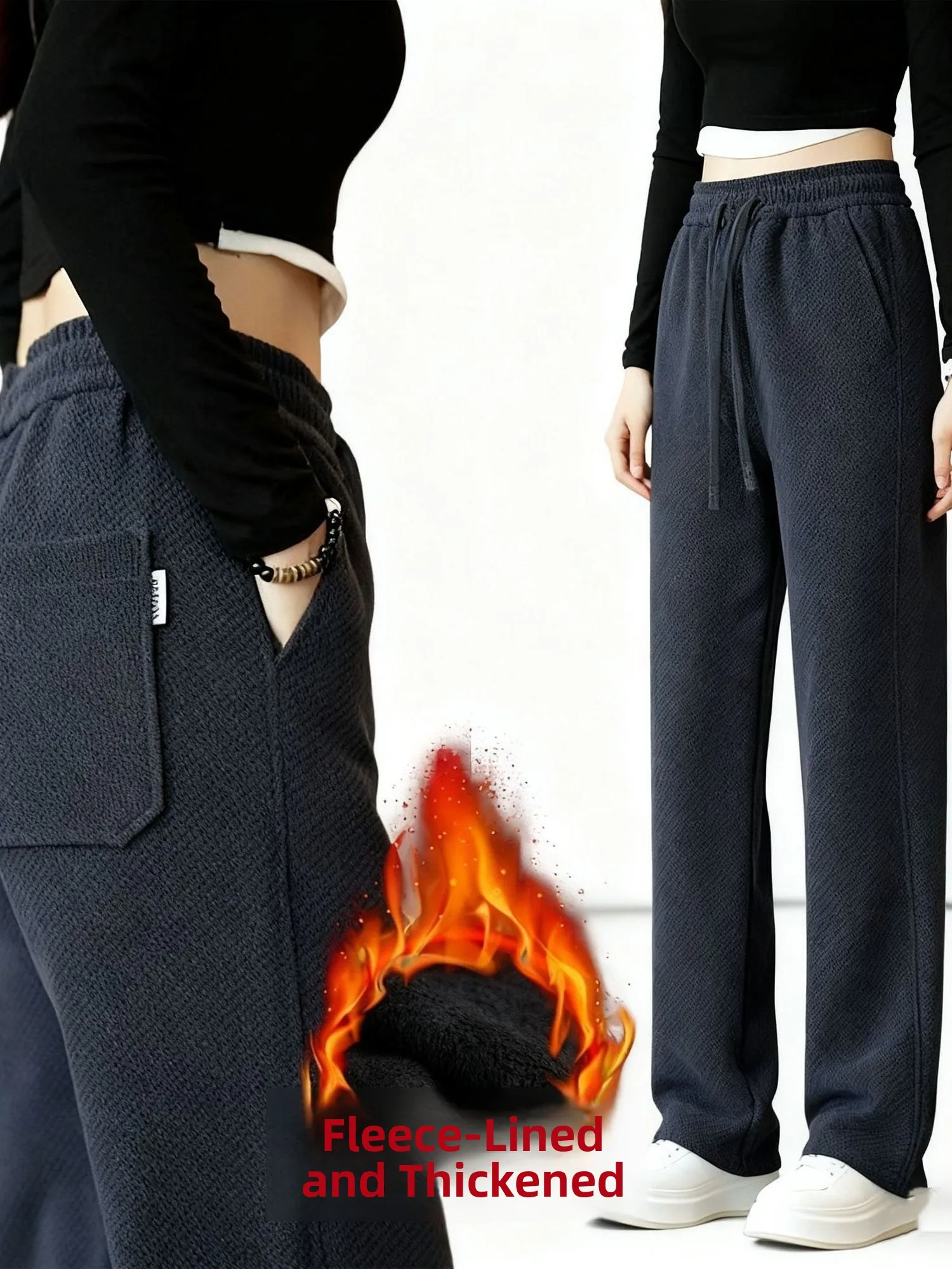 Winter New Style Men's Fleece Lined Knitted Casual Pants Durable Straight Leg Anti Scratch Wear Resistant Loose Fit Daily Wear
Winter New Style Men's Fleece Lined Knitted Casual Pants Durable Straight Leg Anti Scratch Wear Resistant Loose Fit Daily Wear