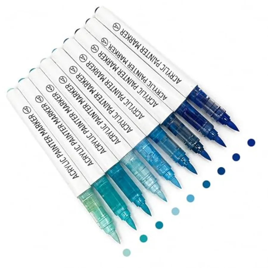 9 Color Series Set of Water-based Acrylic Paint Marker, Soft Brush Tips Pens, for Art Creation, Paper, Eggs, Glass, Rock Painti
9 Color Series Set of Water-based Acrylic Paint Marker, Soft Brush Tips Pens, for Art Creation, Paper, Eggs, Glass, Rock Painti