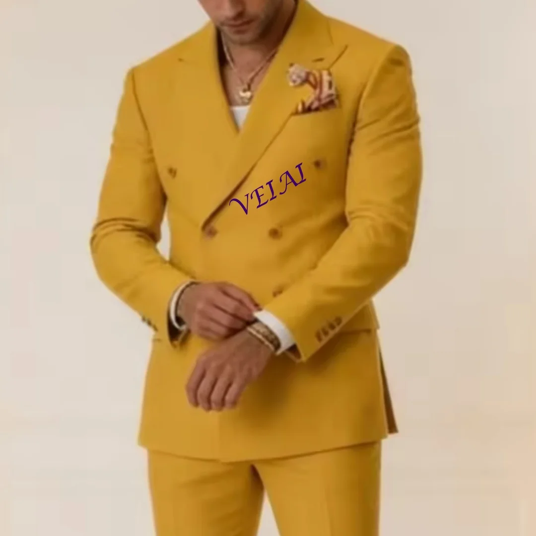 CustomizedStylish Mustard Yellow Double Breasted 2PCS Suit Peak Lapel Slim Fit Perfect Bachelor Parties Anniversary Events Chari
CustomizedStylish Mustard Yellow Double Breasted 2PCS Suit Peak Lapel Slim Fit Perfect Bachelor Parties Anniversary Events Chari