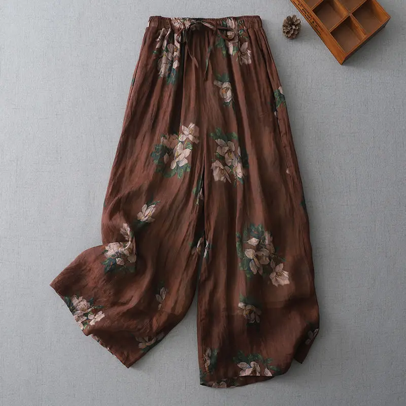High Waist Floral Print Wide Leg Pants Casual Straight Cut Long Trousers for Women Chinese Style Artistic Versatile Autumn Fa...
High Waist Floral Print Wide Leg Pants Casual Straight Cut Long Trousers for Women Chinese Style Artistic Versatile Autumn Fa...