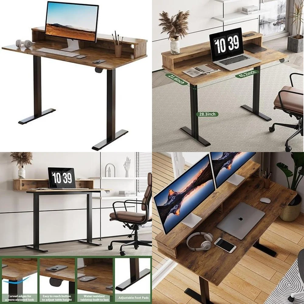 Computer DesksAdjustable Height Electric Standing Desk with 2 Drawers 45 Inch
Computer DesksAdjustable Height Electric Standing Desk with 2 Drawers 45 Inch
