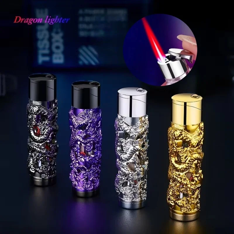 New Metal Relief Luminous Inflatable Lighter Windproof Butane Turbine Torch Portable Cigar Lighter Fashionable Men's Gift
New Metal Relief Luminous Inflatable Lighter Windproof Butane Turbine Torch Portable Cigar Lighter Fashionable Men's Gift