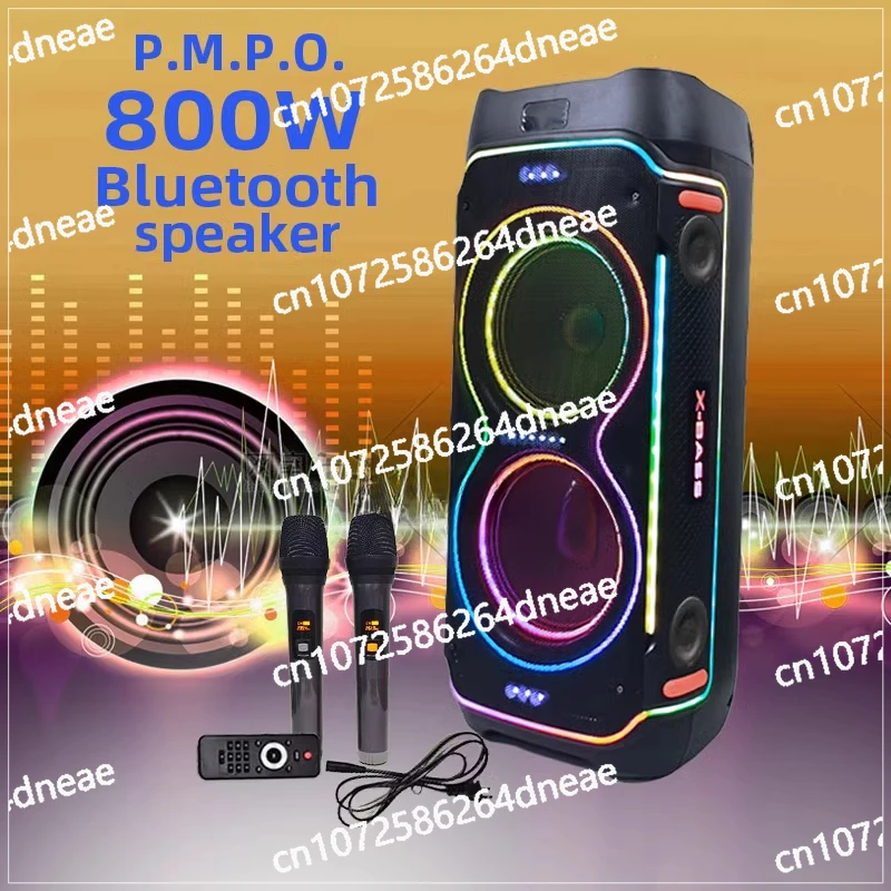 Double ten inch wireless bluetooth colorful light speaker HIFI high sound quality dual microphone high power outdoor party audio
Double ten inch wireless bluetooth colorful light speaker HIFI high sound quality dual microphone high power outdoor party audio