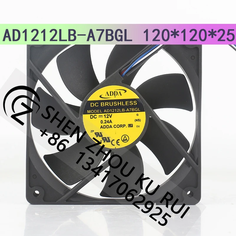 ADDA Four-wire PMW DC 12V 0.24A 12025 12CM temperature control silent AD1212LB-A7BGL cooling fan
ADDA Four-wire PMW DC 12V 0.24A 12025 12CM temperature control silent AD1212LB-A7BGL cooling fan