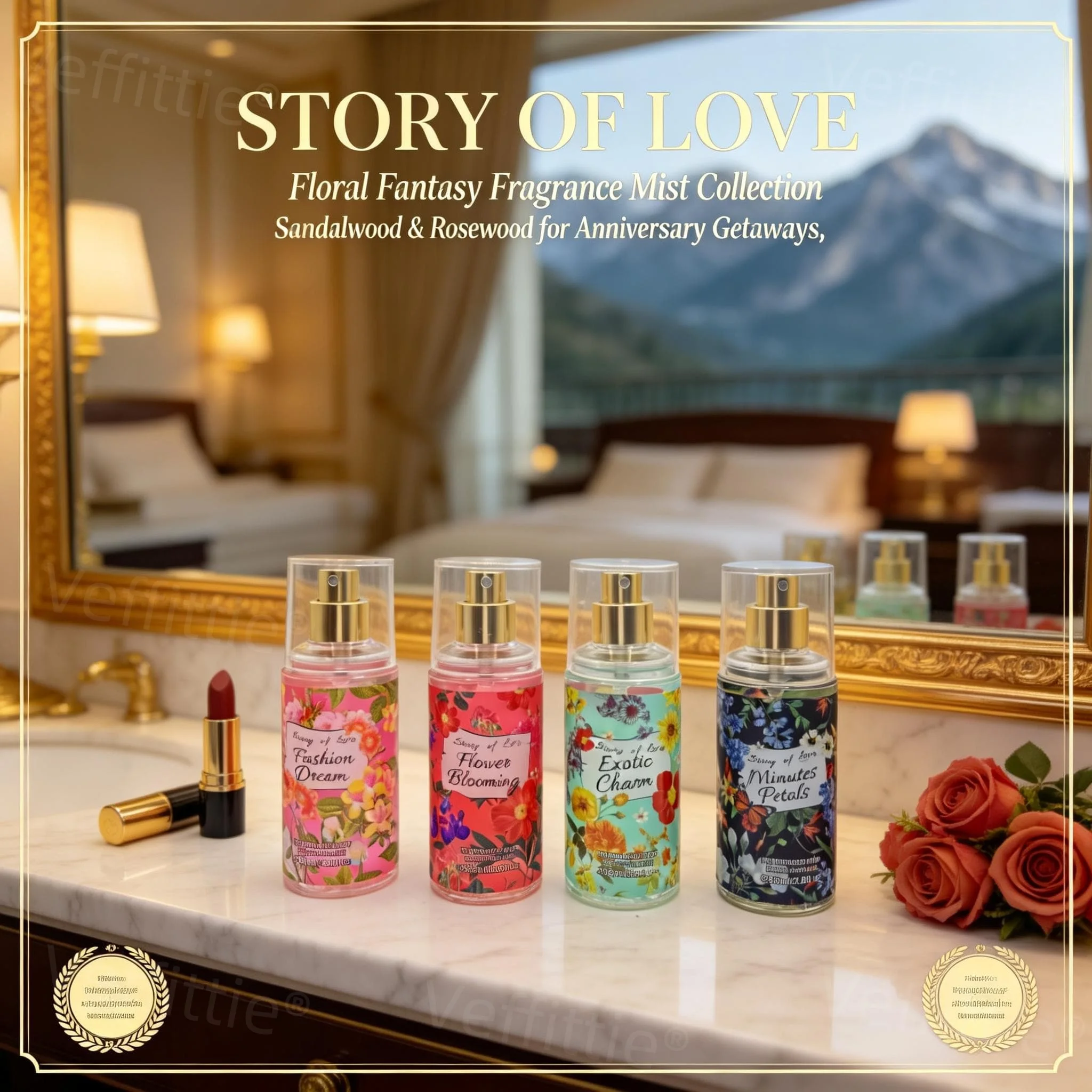 Amour Blossom Romance 4PCS 352ML Fragrance Mist Set, Long Lasting Floral Blend,Romantic Rendezvous, Lotus Rose Notes for Women
Amour Blossom Romance 4PCS 352ML Fragrance Mist Set, Long Lasting Floral Blend,Romantic Rendezvous, Lotus Rose Notes for Women