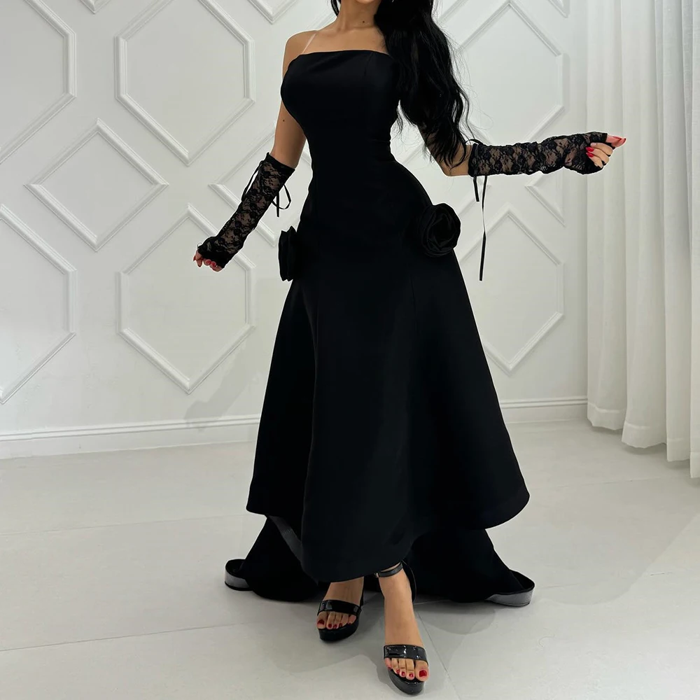 Graceful Jersey A-Line 3D Flowers Detachable Sleeve Evening Dress Temperament Floor Length Strapless vestidos de fiesta
Graceful Jersey A-Line 3D Flowers Detachable Sleeve Evening Dress Temperament Floor Length Strapless vestidos de fiesta
