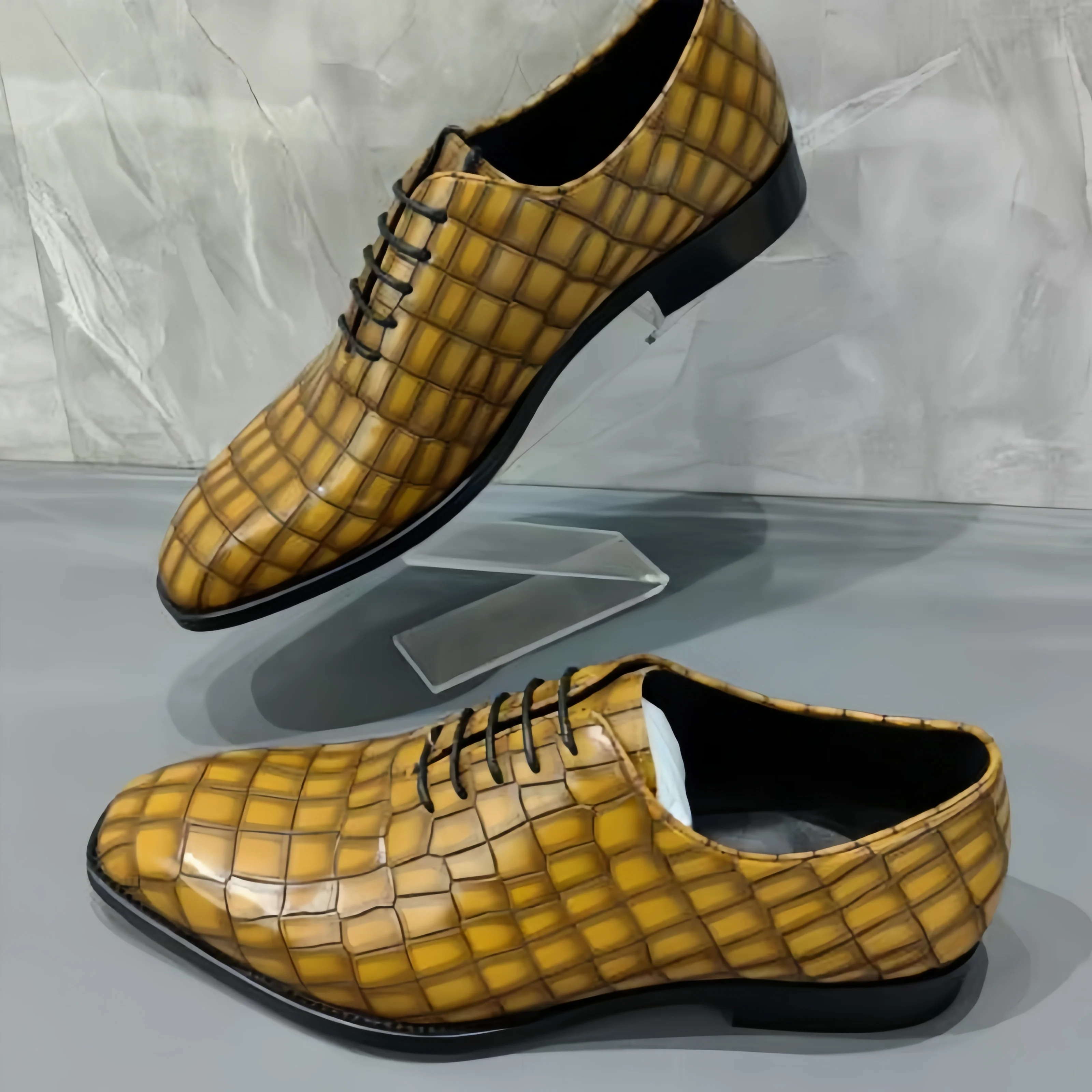 Stone Pattern Shoes for Mens Square Toes Flat Heels Shallow Male Loafers Crossover Strap Chassure Hommes Sewing Lines Zapatos
Stone Pattern Shoes for Mens Square Toes Flat Heels Shallow Male Loafers Crossover Strap Chassure Hommes Sewing Lines Zapatos