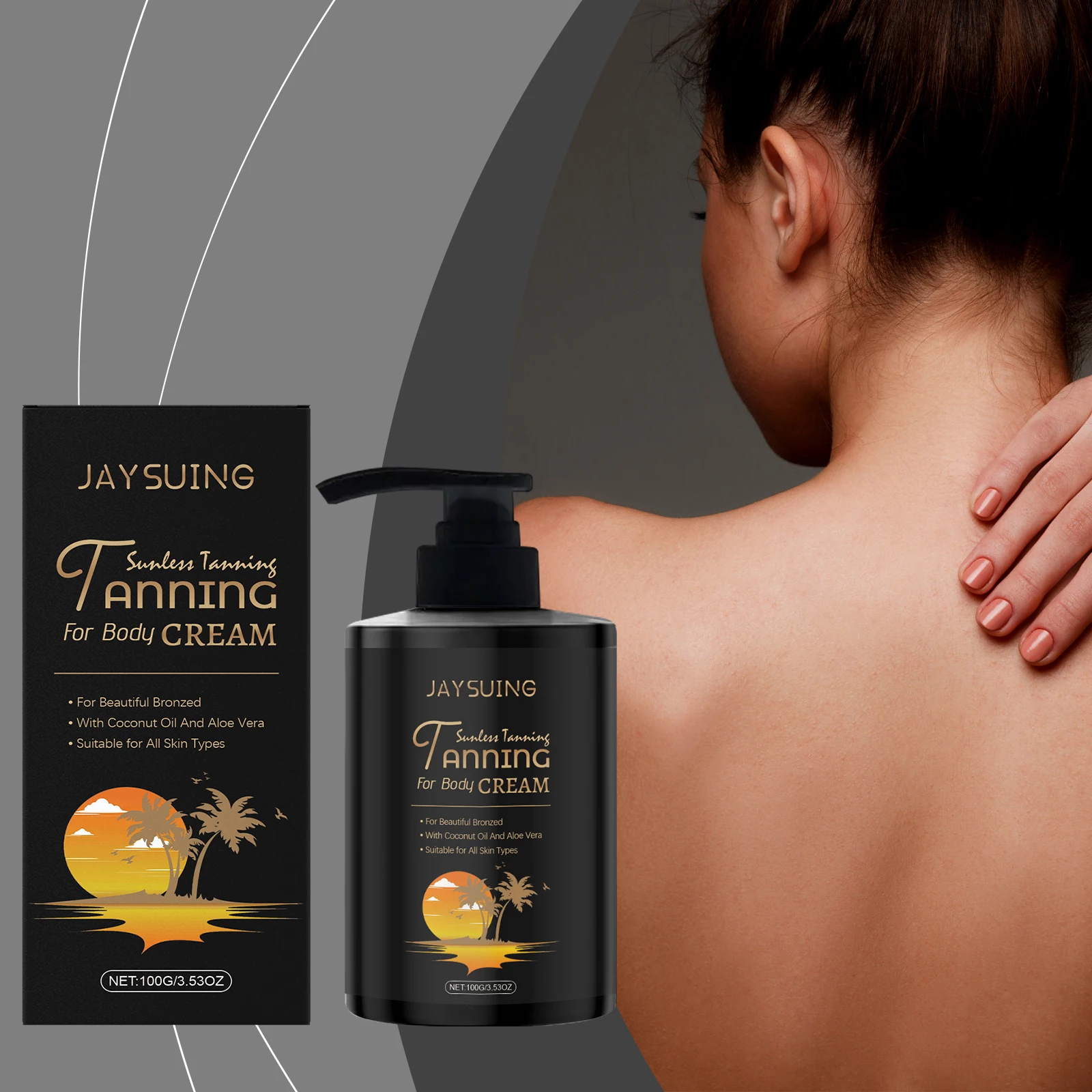 Moisturizing Tanning Cream Summer Sunless Self Tanner Body Face Repair Sun Damage Smooth Even out Skin Non-greasy Bronzer Lotion 
Moisturizing Tanning Cream Summer Sunless Self Tanner Body Face Repair Sun Damage Smooth Even out Skin Non-greasy Bronzer Lotion