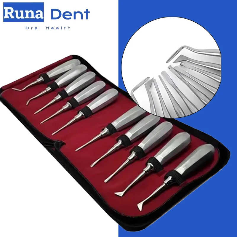 10pcs Dental Elevator Set Stainless Steel Handle Tooth Extractor Kit Root Canal Oral Surgery Elevator Set
10pcs Dental Elevator Set Stainless Steel Handle Tooth Extractor Kit Root Canal Oral Surgery Elevator Set