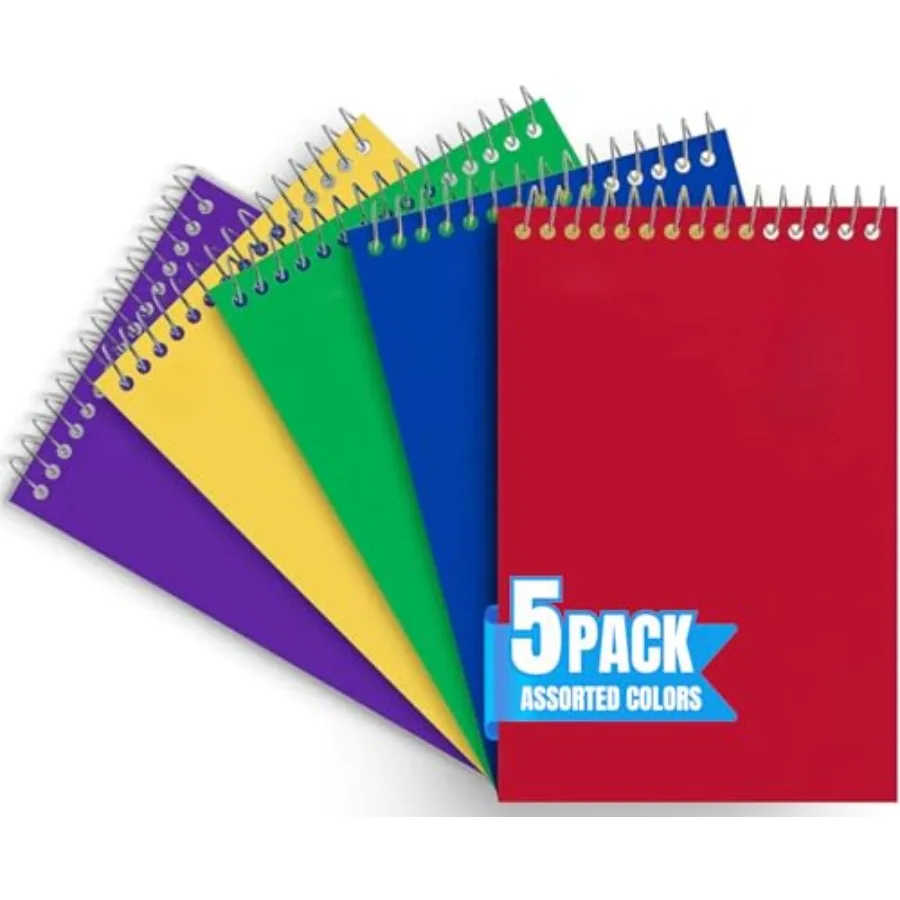 Wirebound Memo Pads, 4" x 6", College, Assorted, 50 Sheets/Pad, 5 Pads
Wirebound Memo Pads, 4" x 6", College, Assorted, 50 Sheets/Pad, 5 Pads