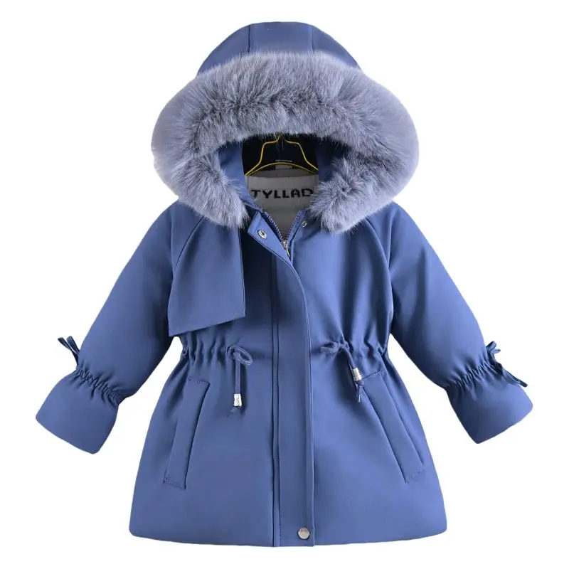Girls Cotton Down Coats Children Winter Thickened Large Fur Collar Outerwear Kids Warm Hooded Jackets Teen Fashion Casual Parkas
Girls Cotton Down Coats Children Winter Thickened Large Fur Collar Outerwear Kids Warm Hooded Jackets Teen Fashion Casual Parkas