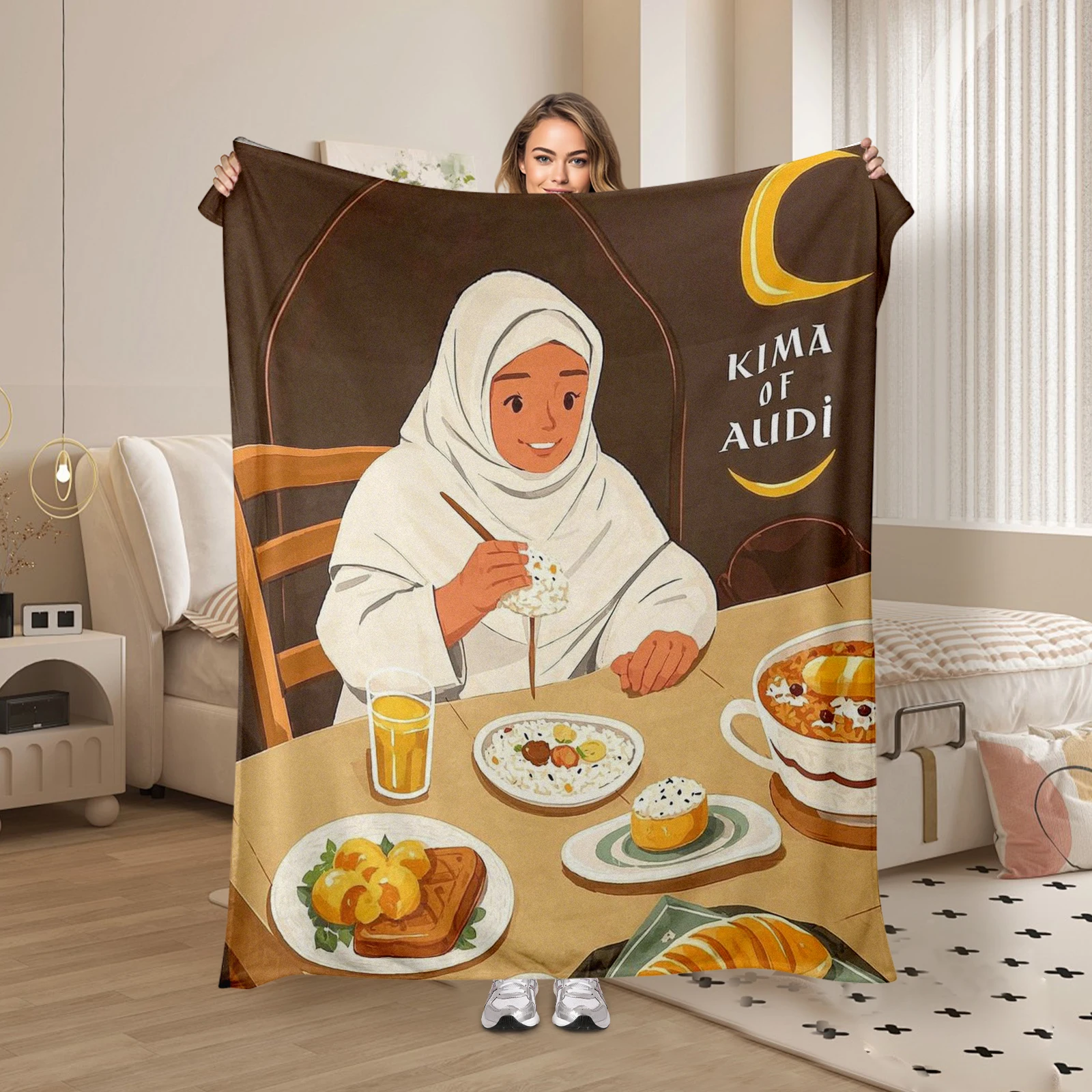 Unique Middle Eastern Ramadan Theme Blanket Combines Traditional Cuisines With Cartoon Women Ideal Family Gift
Unique Middle Eastern Ramadan Theme Blanket Combines Traditional Cuisines With Cartoon Women Ideal Family Gift