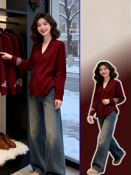 Вязаный свитер оверсайз с V-образным вырезом, весенняя новинка, верхняя одежда премиум-класса, для многослойных образов, во французском стиле, свободный крой, дышащий
Вязаный свитер оверсайз с V-образным вырезом, весенняя новинка, верхняя одежда премиум-класса, для многослойных образов, во французском стиле, свободный крой, дышащий