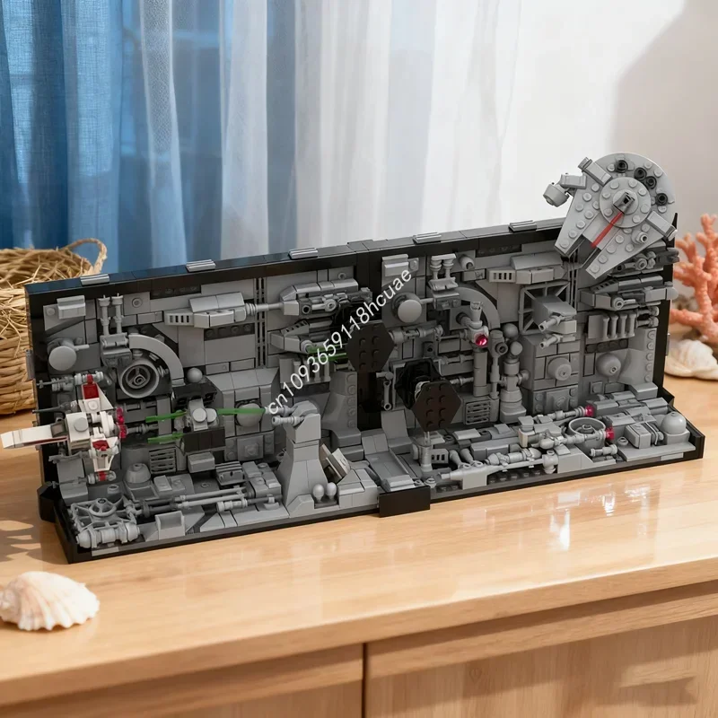 1221pcs MOC Trench Run BookNook Star Battle Model Building Blocks Festival Gift Construction Idea Education Toy Birthday
1221pcs MOC Trench Run BookNook Star Battle Model Building Blocks Festival Gift Construction Idea Education Toy Birthday