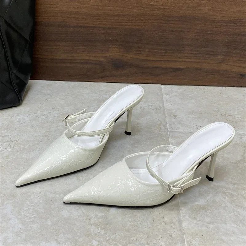 Aneikeh Mule Pointed Toe Shoes Street Style Women Pumps Slippers Buckle Strap Thin High Heels Sexy Party Prom Zapatos De Mujeres
Aneikeh Mule Pointed Toe Shoes Street Style Women Pumps Slippers Buckle Strap Thin High Heels Sexy Party Prom Zapatos De Mujeres