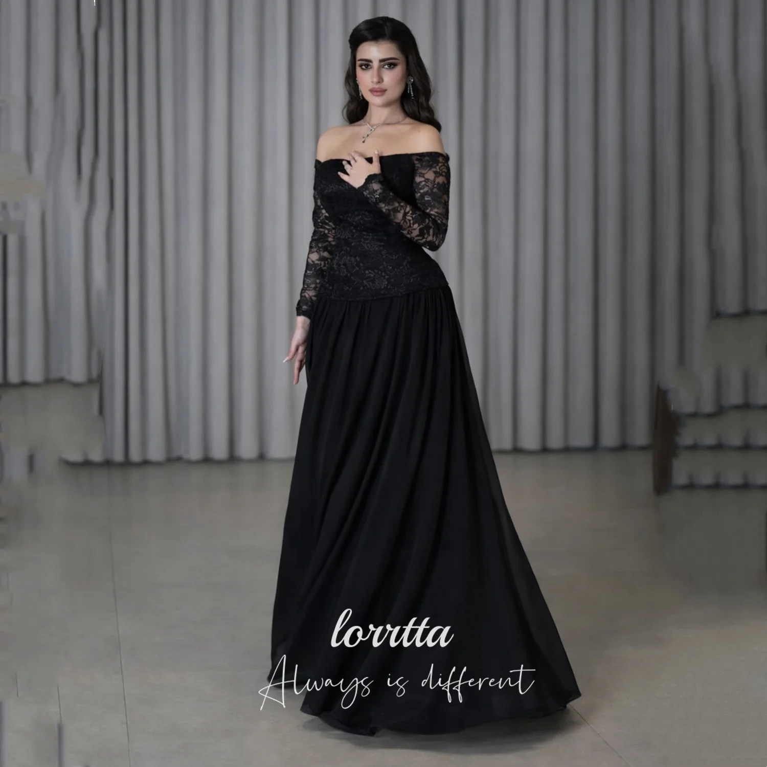 Lorrtta فساتين سهرة Womens Dresses for Special Occasions Luxurious Women's Evening Dresses Customized Lace A-line Black Dress
Lorrtta فساتين سهرة Womens Dresses for Special Occasions Luxurious Women's Evening Dresses Customized Lace A-line Black Dress