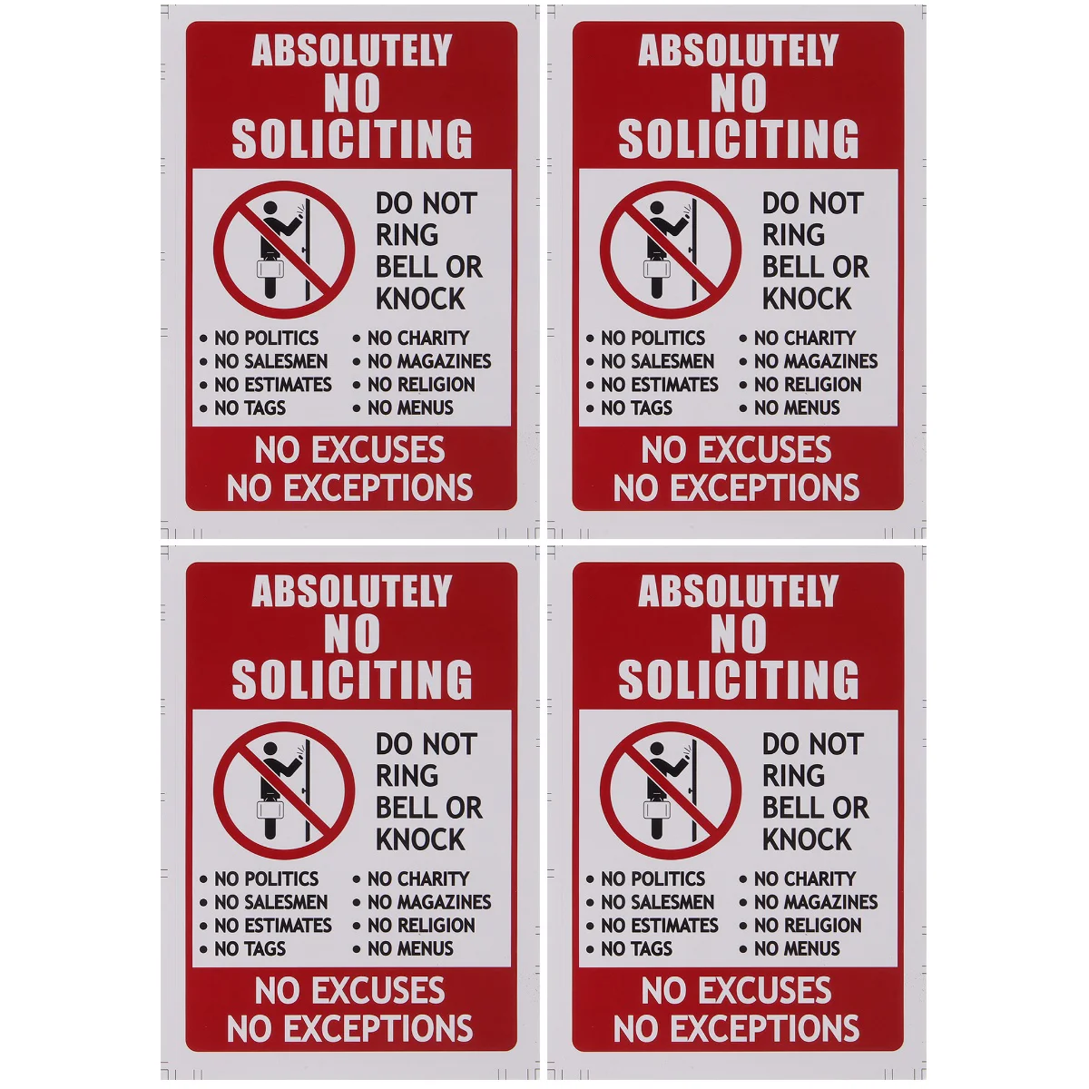 2 Count No Entry Sticker Solicitors Sign for Front Door Solicitation Signs Stickers Soliciting House Solar Sleep Knocking
2 Count No Entry Sticker Solicitors Sign for Front Door Solicitation Signs Stickers Soliciting House Solar Sleep Knocking