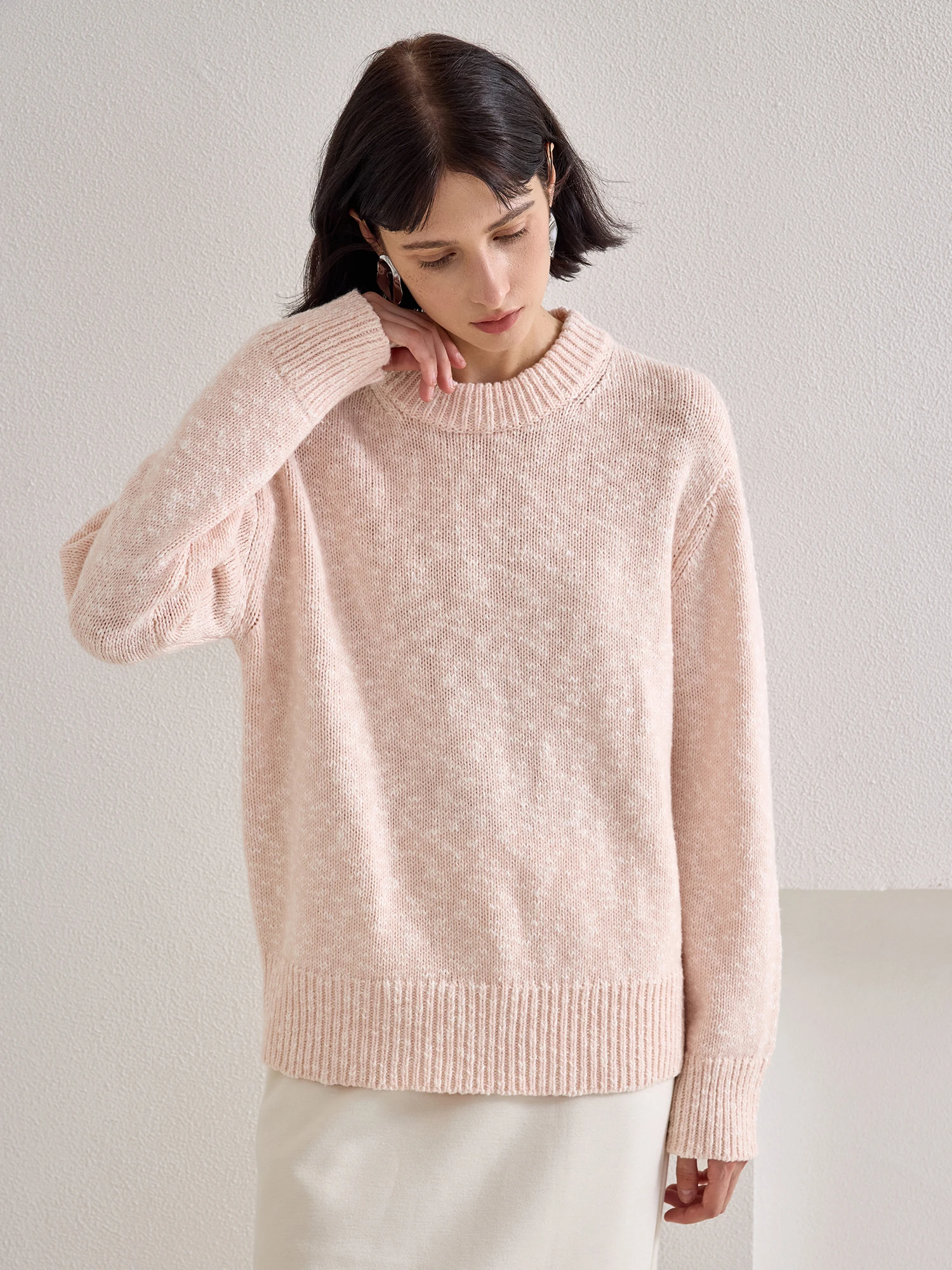 Women's Wool Knitted Sweater Spring Autumn Loose Comfortable Warm Outerwear Soft Cozy Premium Quality round Neck Long Sleeve
Women's Wool Knitted Sweater Spring Autumn Loose Comfortable Warm Outerwear Soft Cozy Premium Quality round Neck Long Sleeve