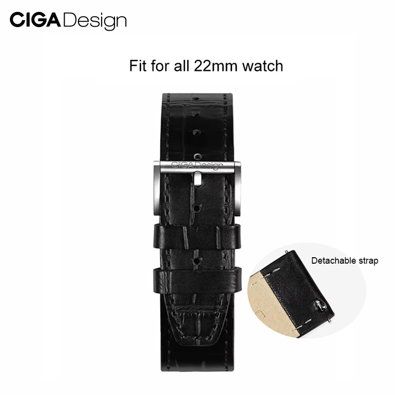 CIGA Design Original 22mm Watch Strap Black Soft Cow Genuine Leather Watch Bands Quick Release Bracelet for Men Women Wristwatch
CIGA Design Original 22mm Watch Strap Black Soft Cow Genuine Leather Watch Bands Quick Release Bracelet for Men Women Wristwatch